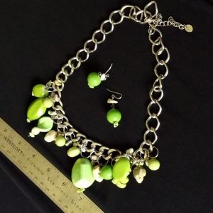 Necklace/Matching pierced earrings